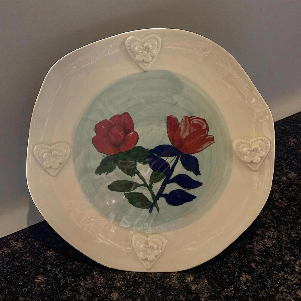 Decorative Floral Ceramic Plate